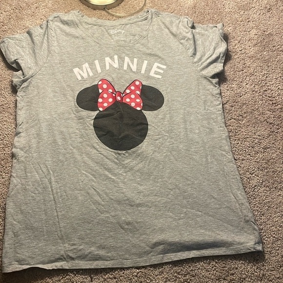 Disney Gray Minnie Mouse Short Sleeve Tee - Picture 2 of 4